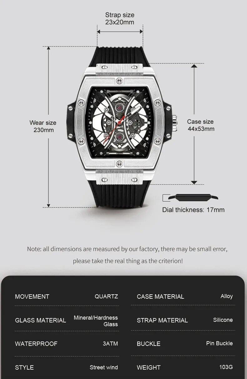 RUIMAS Quartz Sport Watches for Man
