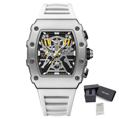 MEGIR Luxury Outdoor Sport Wristwatch for Men Silicone Waterproof