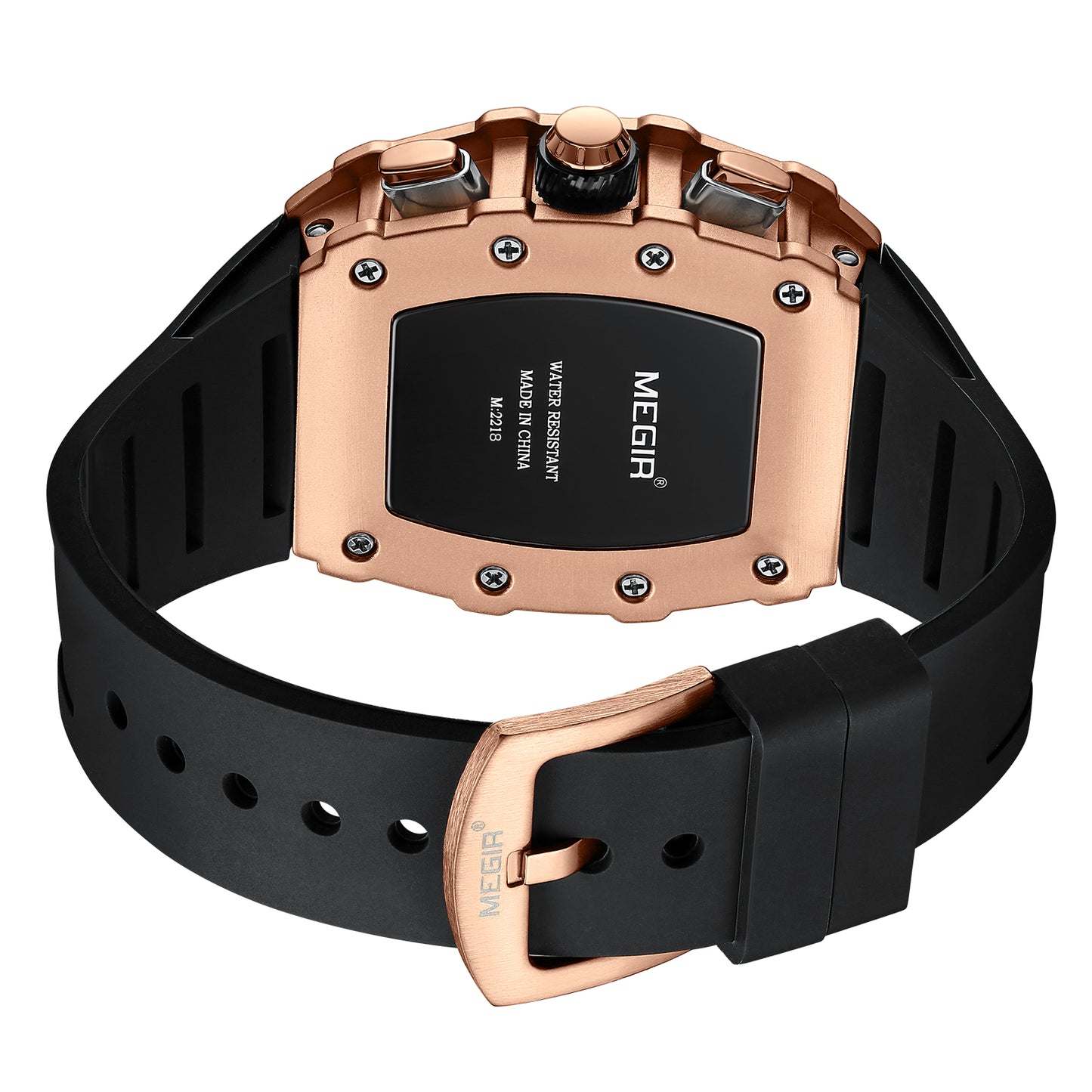 MEGIR Luxury Outdoor Sport Wristwatch for Men Silicone Waterproof