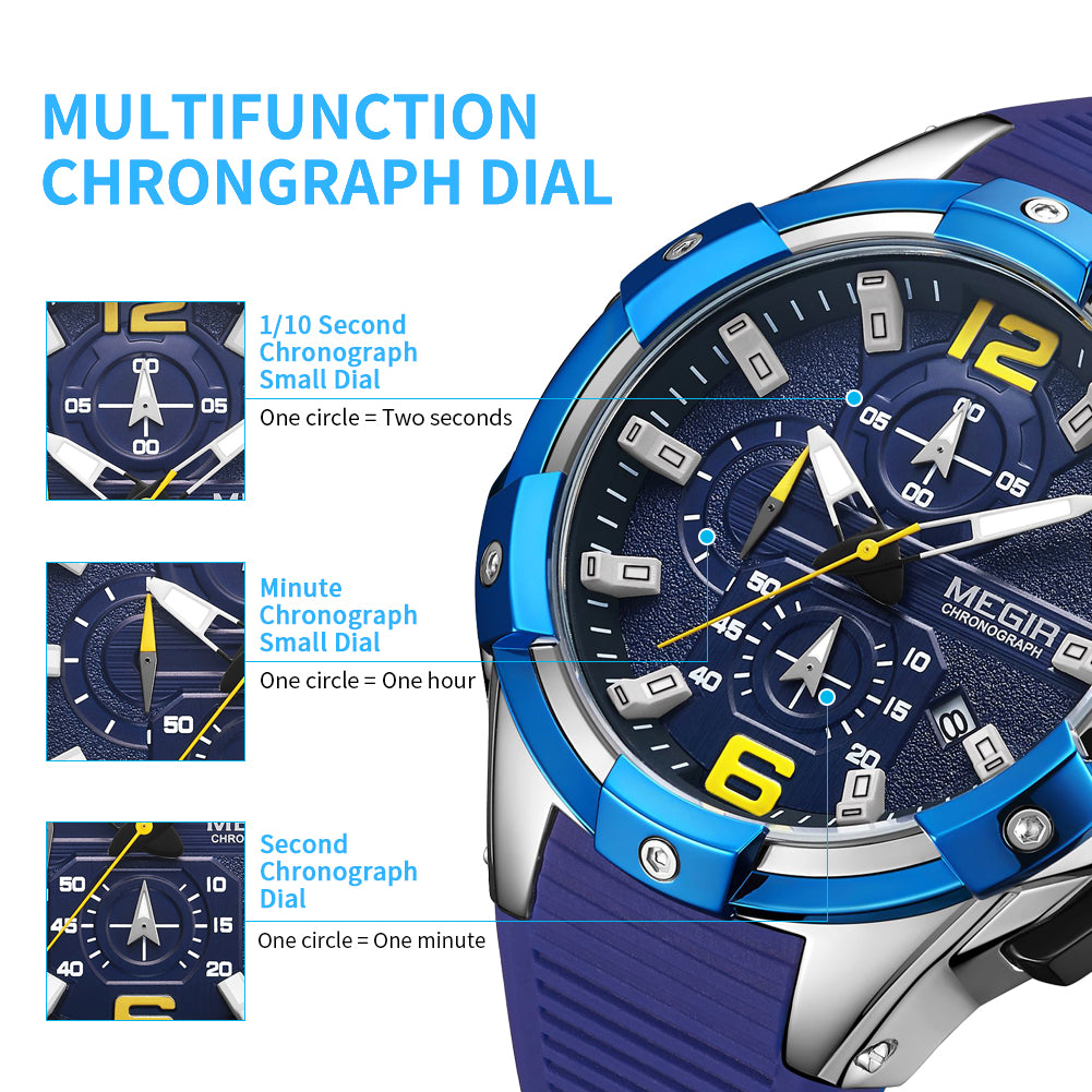 MEGIR Men's Chronograph Original Top Luxury