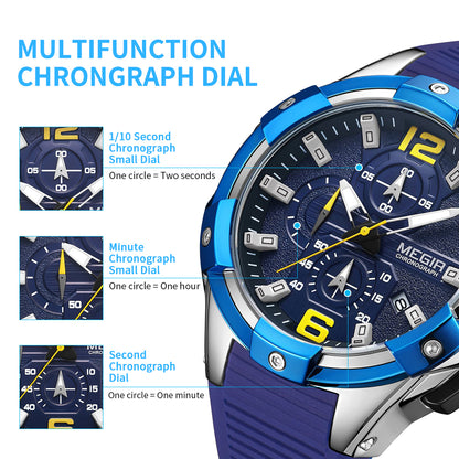 MEGIR Men's Chronograph Original Top Luxury