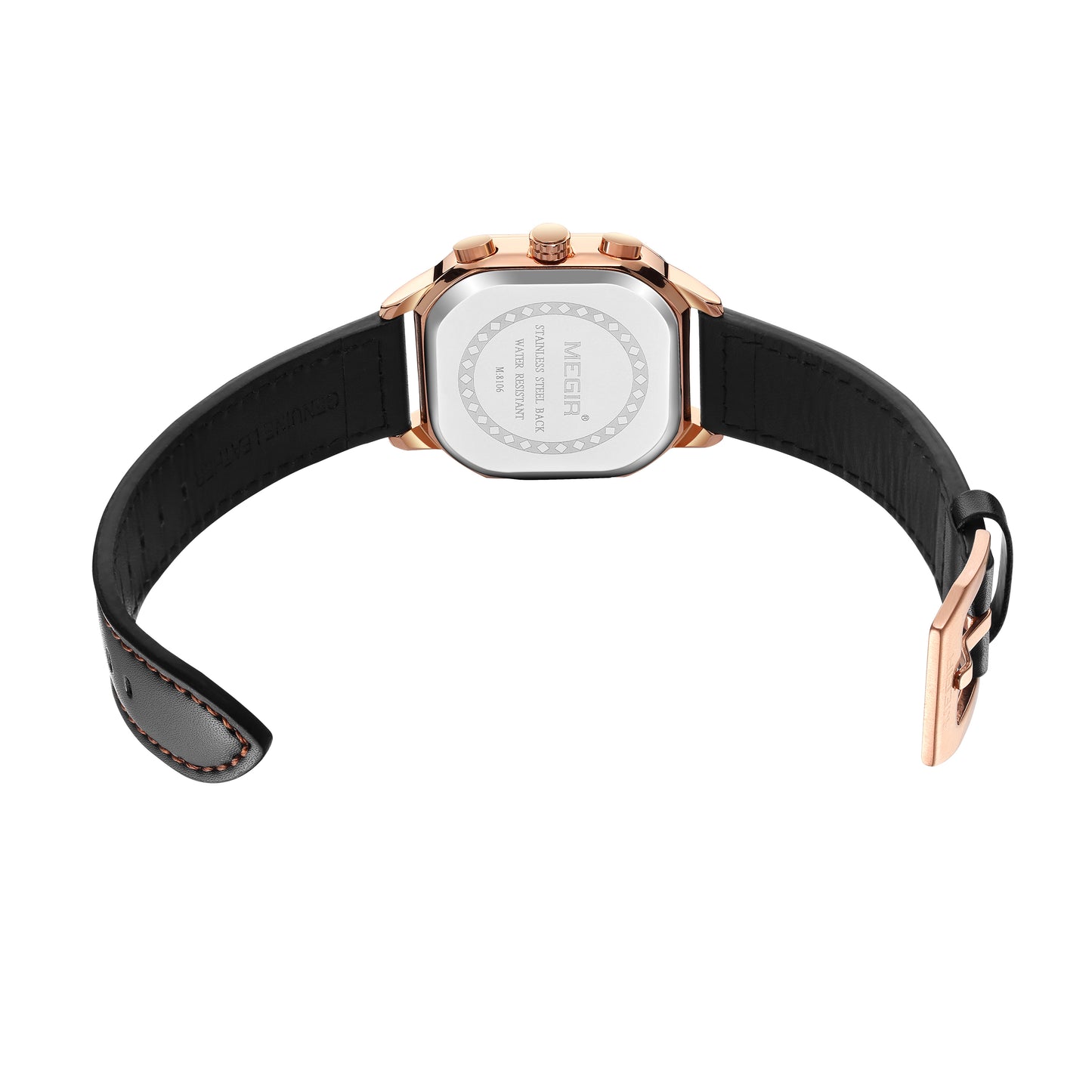 MEGIR Fashion Square Case Men's Sport Watch Quartz