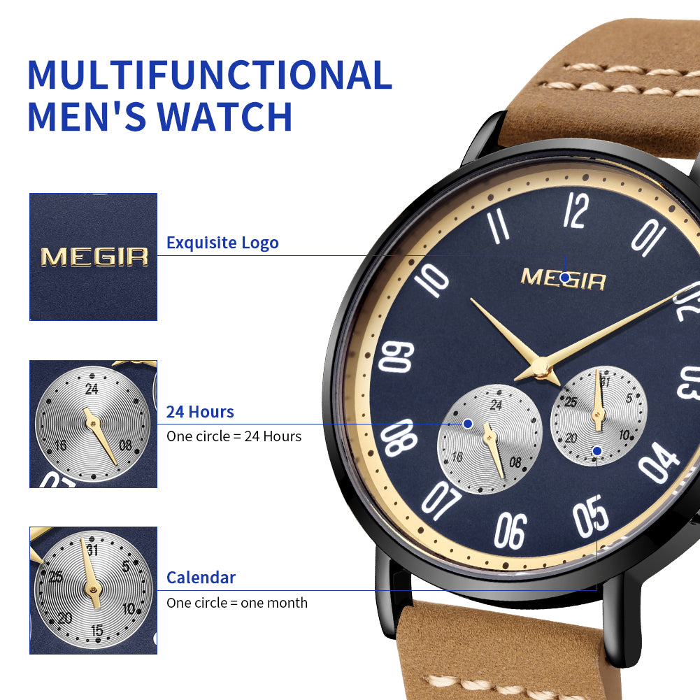 MEGIR Fashion Casual Men Watches Luxury