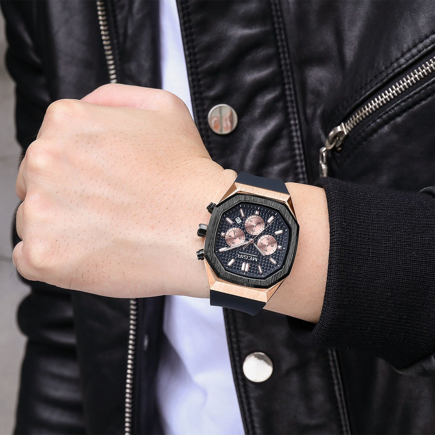 MEGIR Fashion Sport Military Watches for Men Luxury