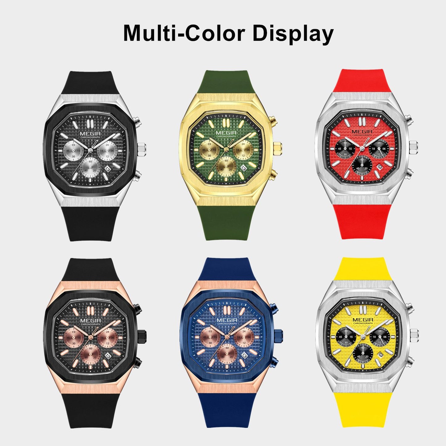 MEGIR Fashion Sport Military Watches for Men Luxury