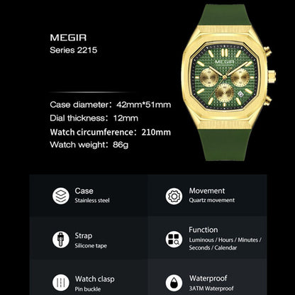 MEGIR Fashion Sport Military Watches for Men Luxury