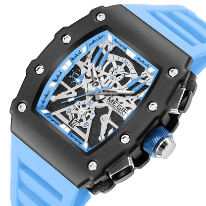 MEGIR Luxury Outdoor Sport Wristwatch for Men Silicone Waterproof