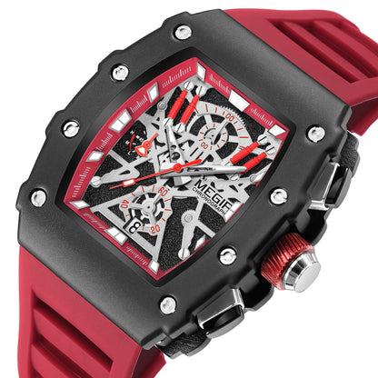 MEGIR Luxury Outdoor Sport Wristwatch for Men Silicone Waterproof