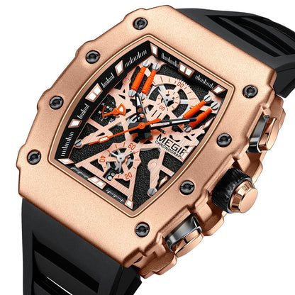 MEGIR Luxury Outdoor Sport Wristwatch for Men Silicone Waterproof