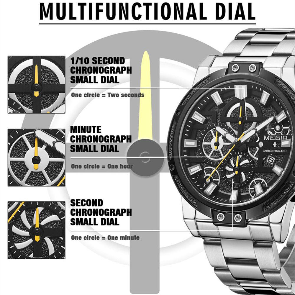 MEGIR Luxury Business Watches for Man