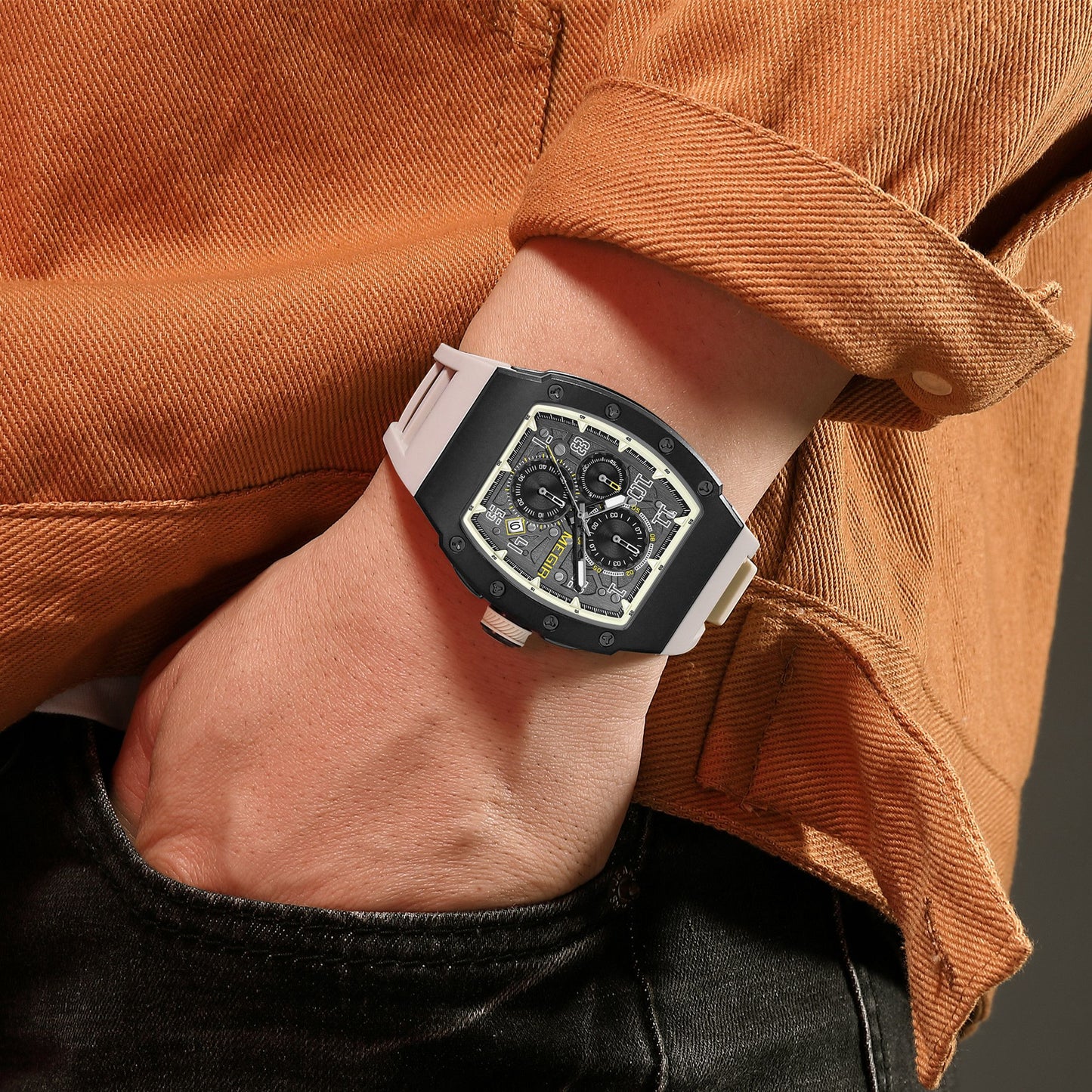 MEGIR Blue Luxury Sport Watch for Men