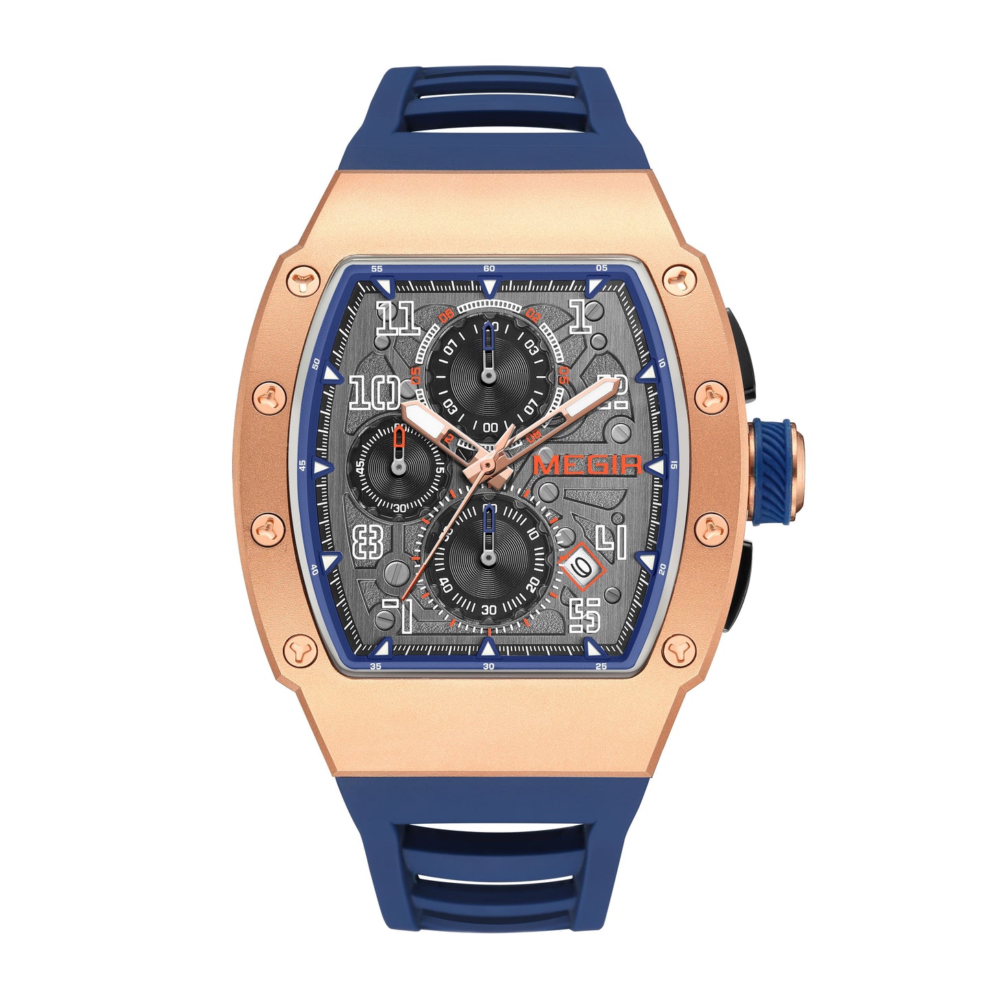 MEGIR Blue Luxury Sport Watch for Men