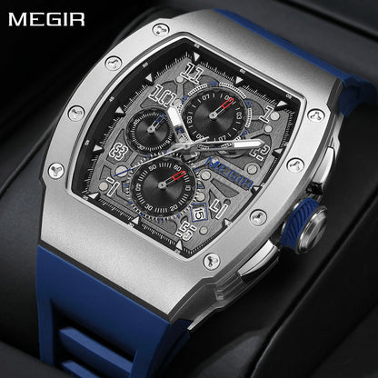 MEGIR Blue Luxury Sport Watch for Men