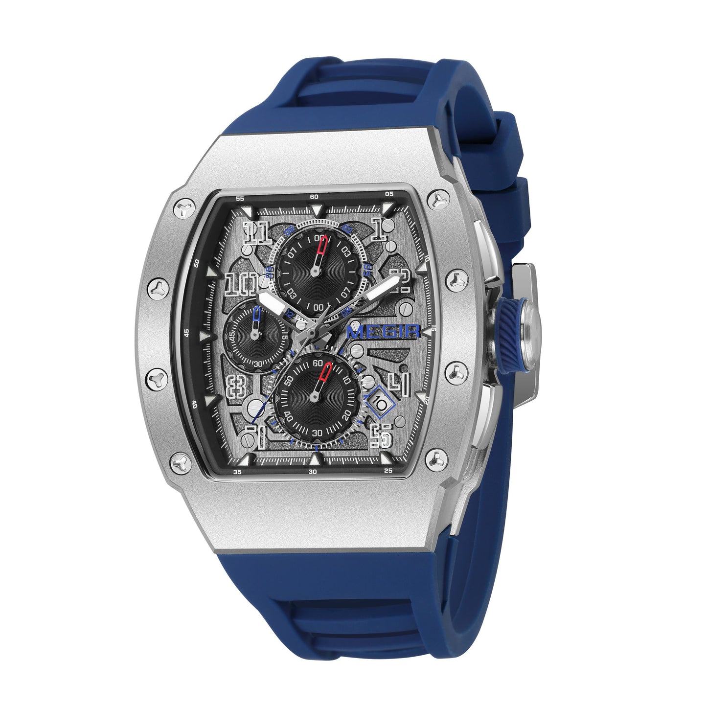 MEGIR Blue Luxury Sport Watch for Men