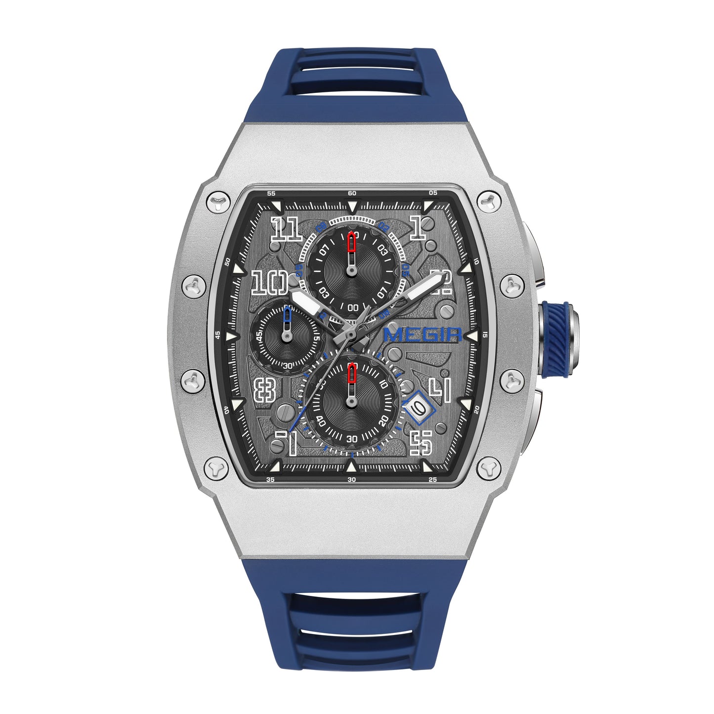 MEGIR Blue Luxury Sport Watch for Men
